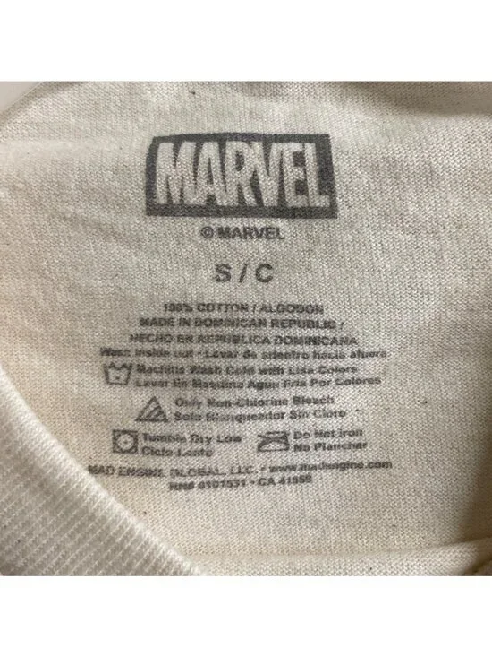 Marvel Avengers Graphic Tee Marvel Universe Beige Size Small Crewneck - Picture 6 of 6
